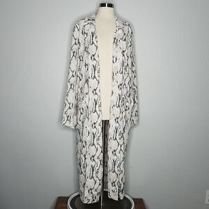 Asos Python Snakeskin Print Duster Jacket‎ 10